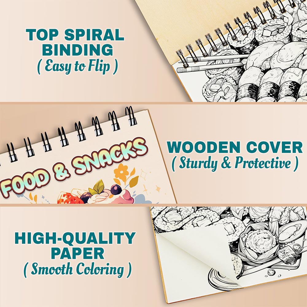 Food & Snacks Coloring Pages For Adults