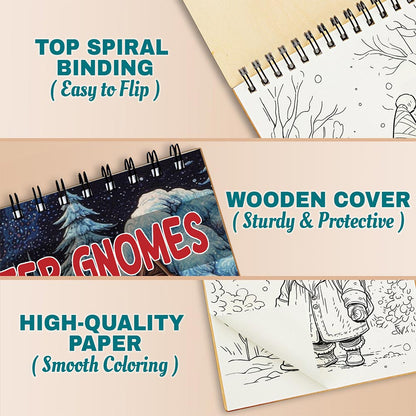 Netecom Winter Gnomes Coloring Pages For Adults