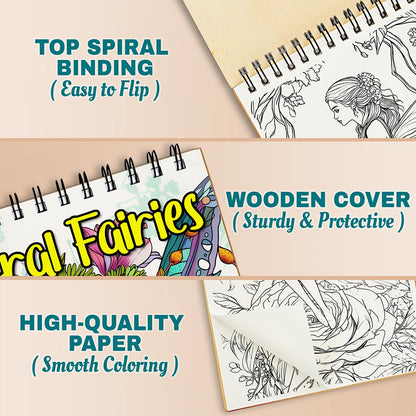 Netecom Floral Fairies Coloring Pages For Adults