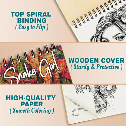 Netecom Snake Girl Coloring Pages For Adults