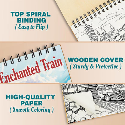 Netecom Enchanted Train Coloring Pages For Adults