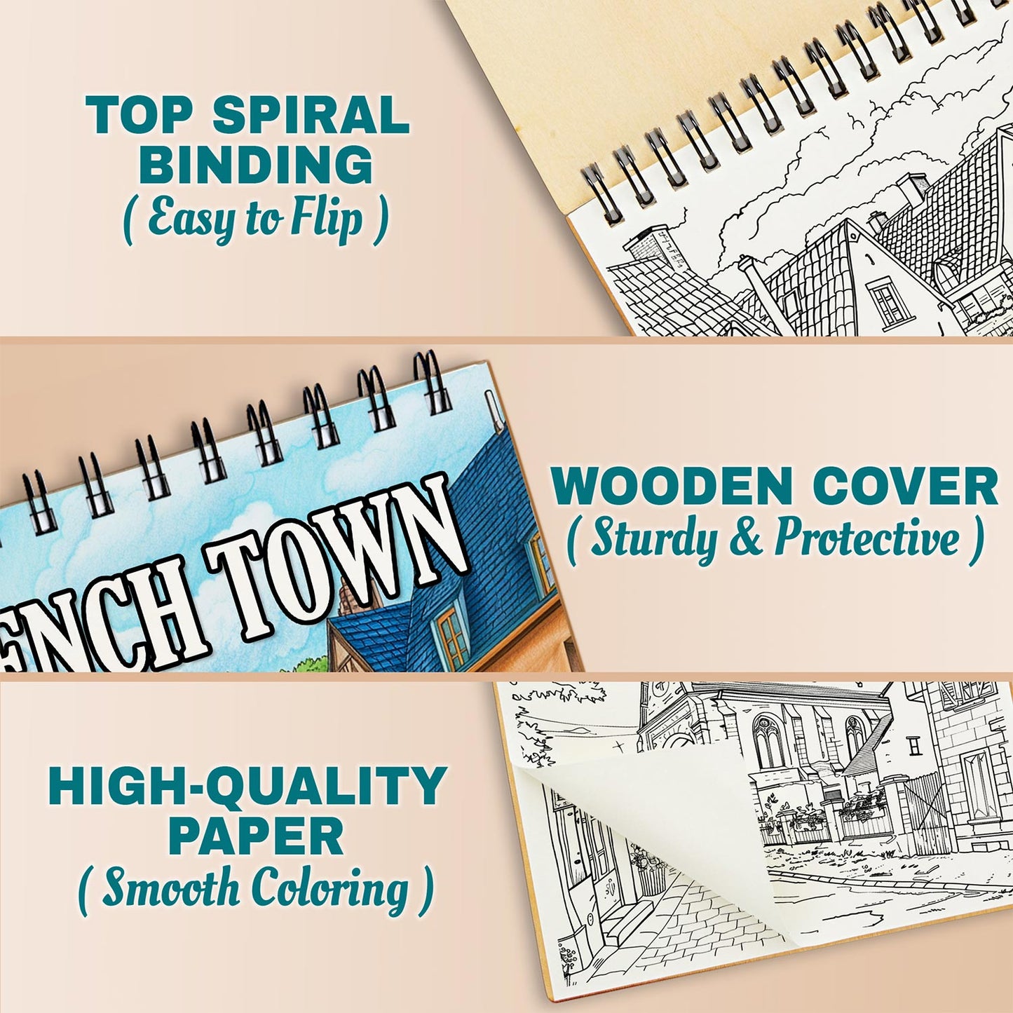 Netecom French Town Coloring Pages For Adults