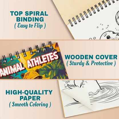 Netecom Animal Athletes Coloring Pages For Adults