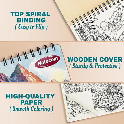 Netecom Mountains Landscapes Coloring Pages For Adults
