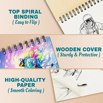 Spring Skiing Coloring Pages For Adults