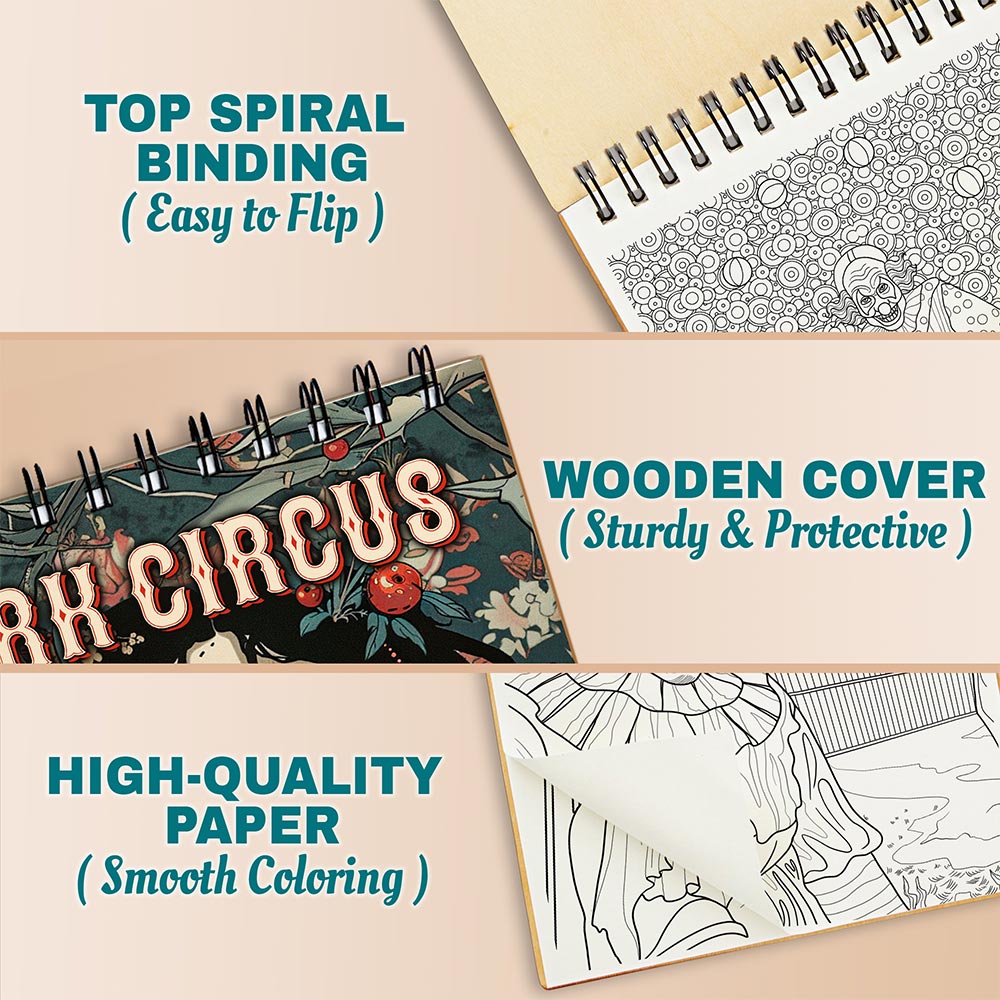 Netecom Dark Circus Coloring Pages For Adults