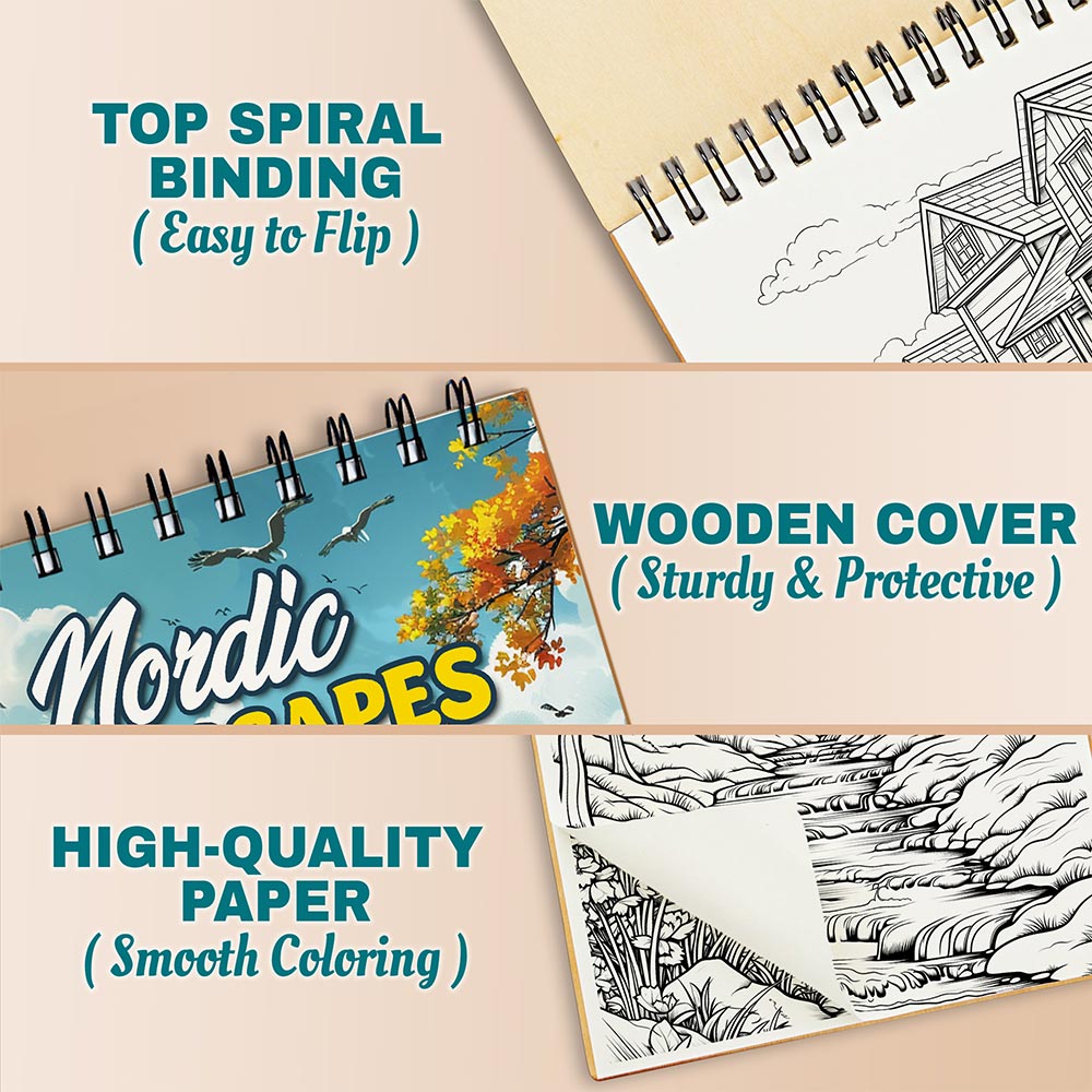 Netecom Nordic Landscape Coloring Pages For Adults