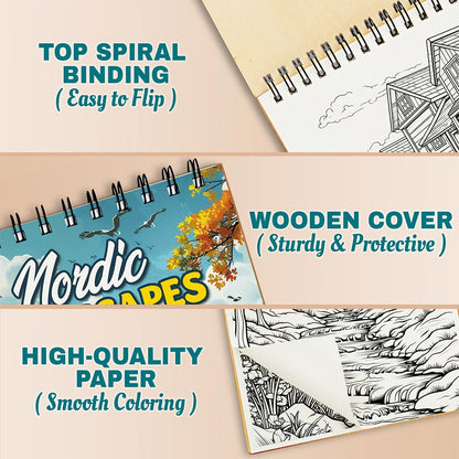 Netecom Nordic Landscape Coloring Pages For Adults