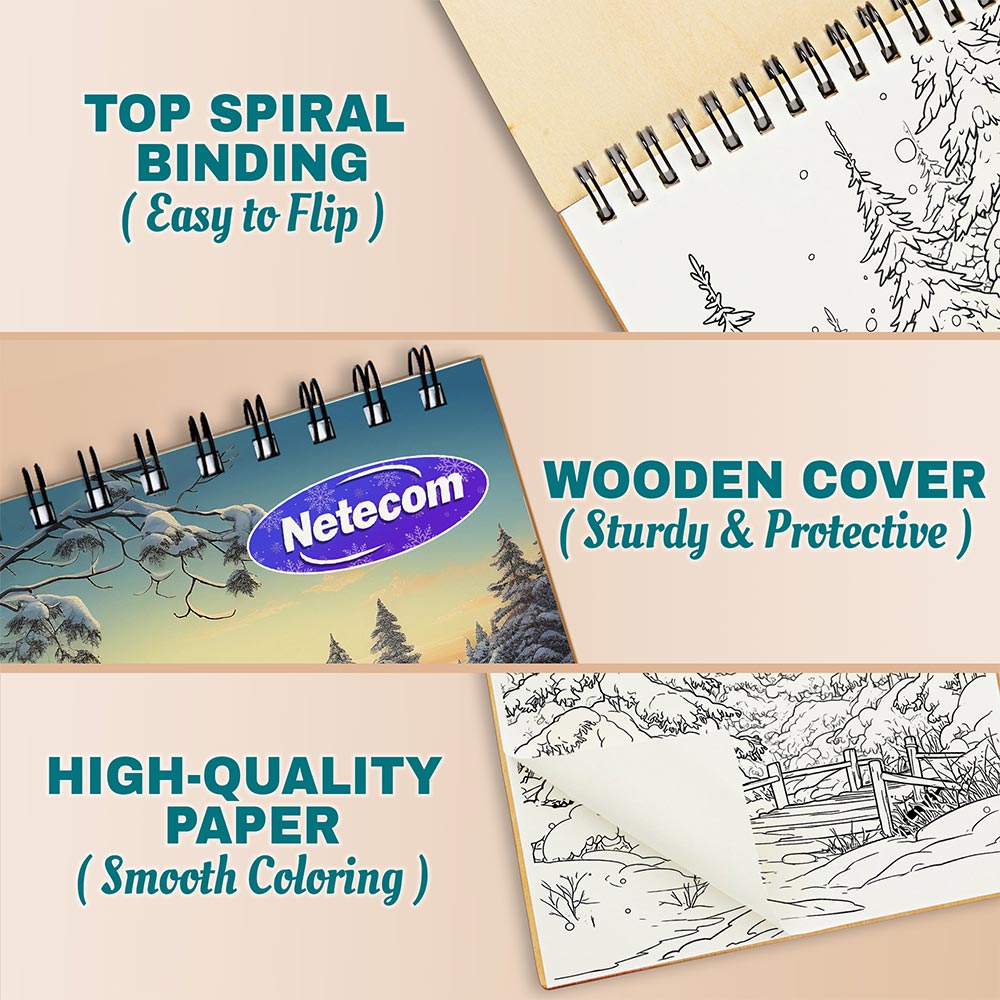 Netecom Winter Scenes Coloring Pages For Adults