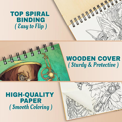 Netecom Animal Steampunk Coloring Pages For Adults