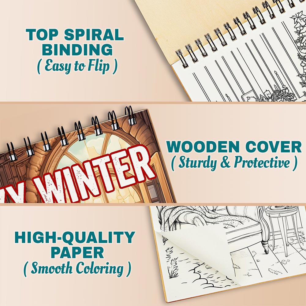 Netecom Cozy Winter Coloring Pages For Adults