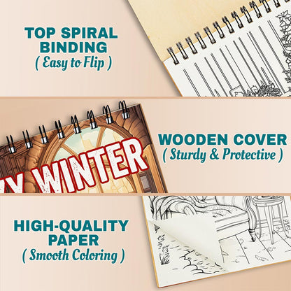 Netecom Cozy Winter Coloring Pages For Adults