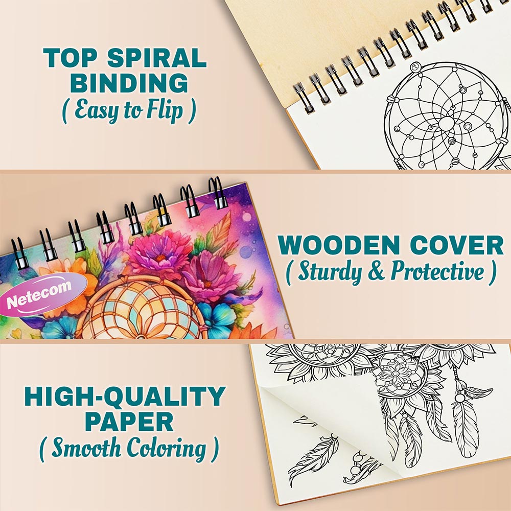 Netecom Dream Catcher Flowers Coloring Pages For Adults