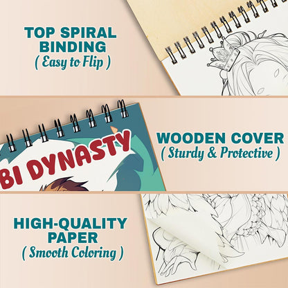 Netecom Chibi Dynasty Coloring Pages For Adults
