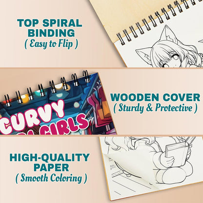 Netecom Curvy Chibi Girls Coloring Pages For Adults