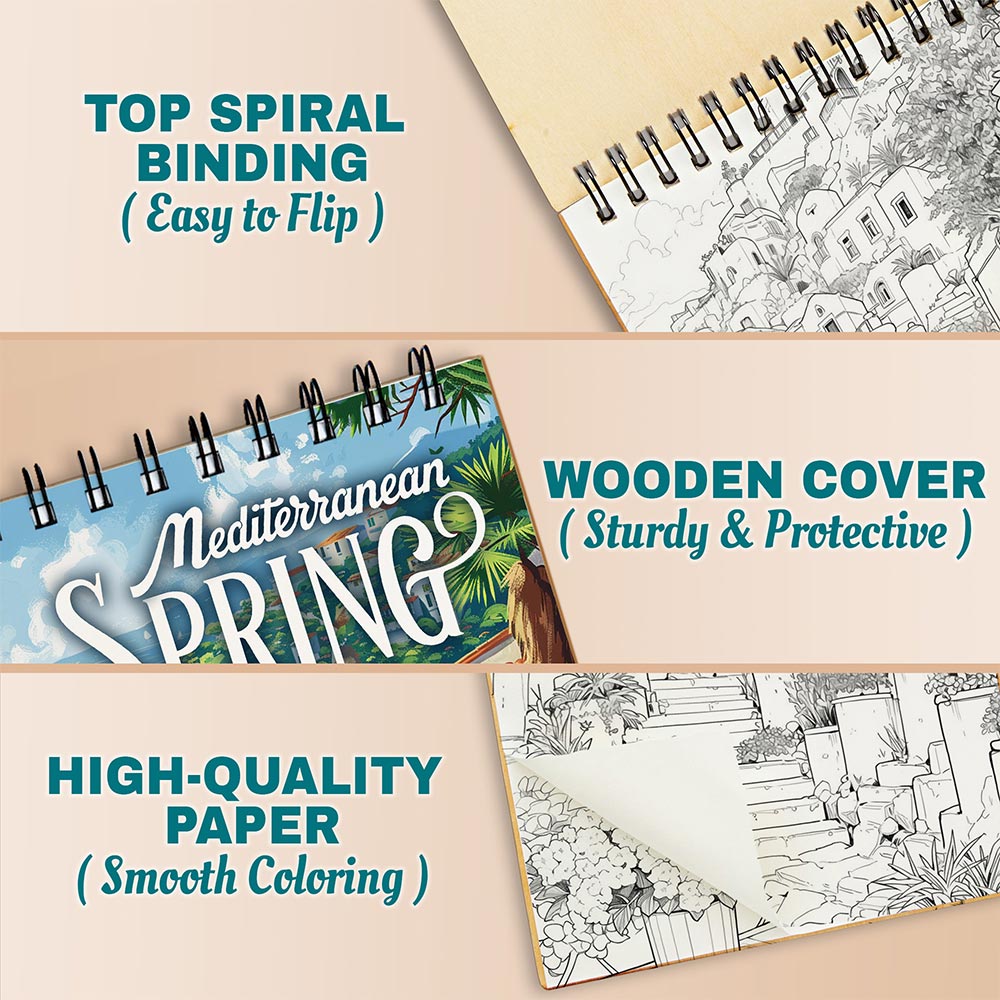 Mediterranean Spring Coloring Pages For Adults