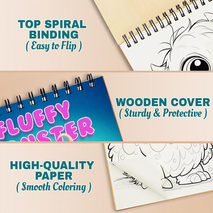 Netecom Fluffy Monster Coloring Pages For Adults