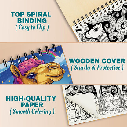 Netecom Rainbow Llama Coloring Pages For Adults