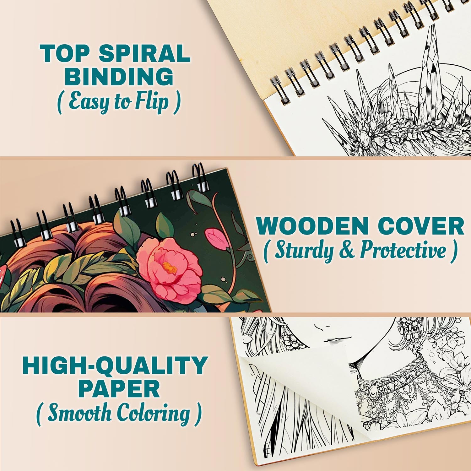 Netecom Enchanted Beauty Coloring Pages For Adults
