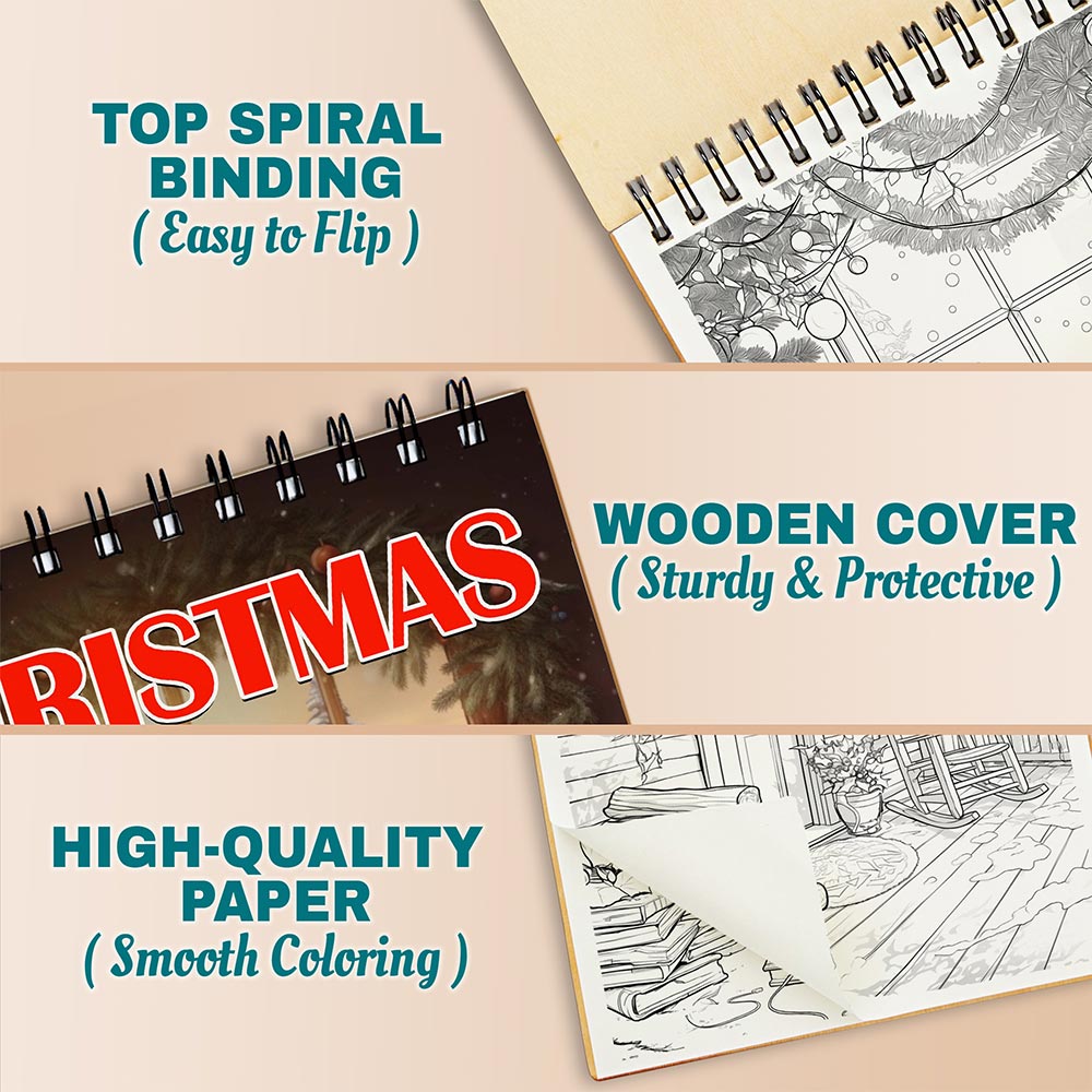 Netecom Christmas Cozy Coloring Pages For Adults