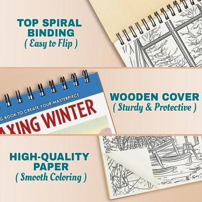 Netecom Relaxing Winter Coloring Pages For Adults