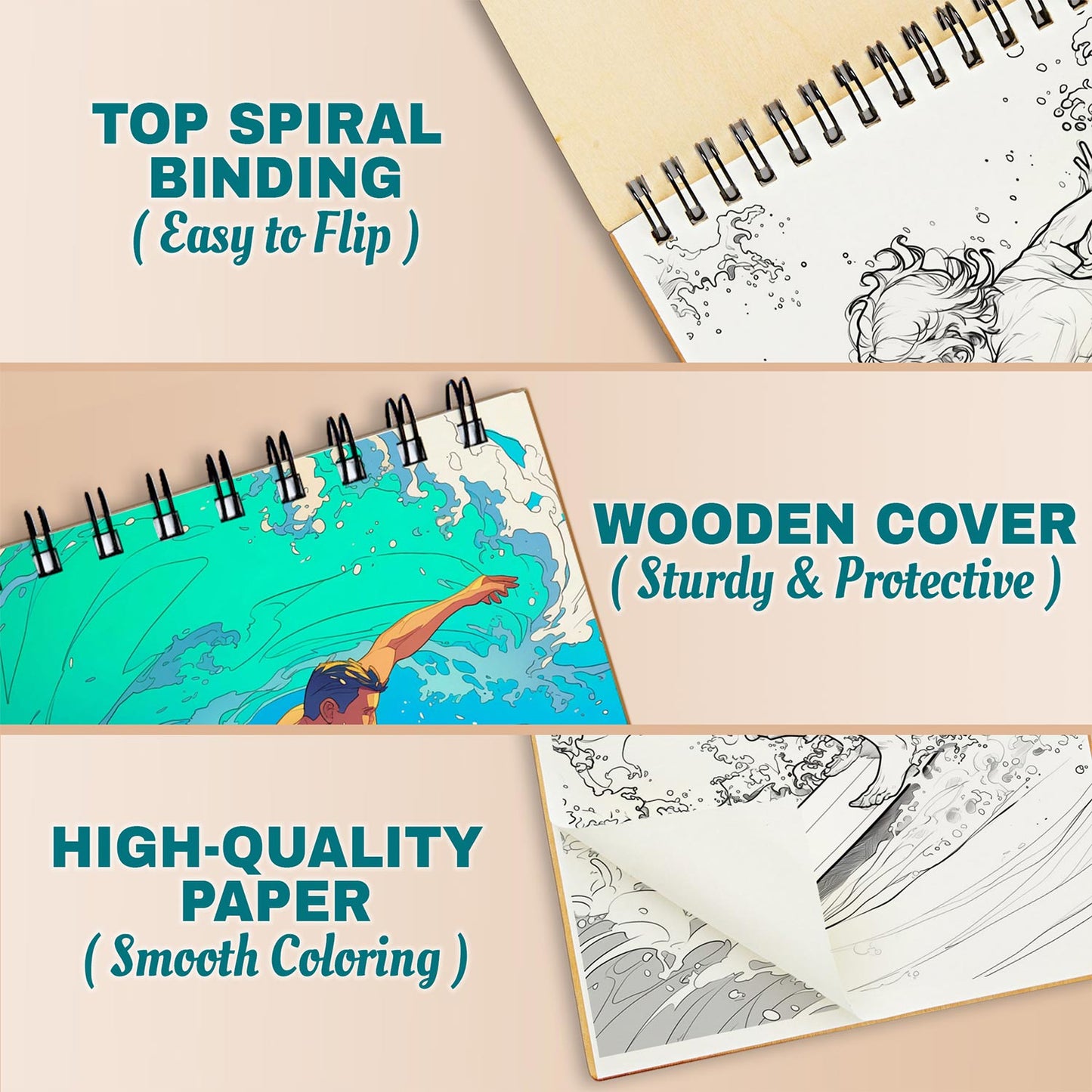 Netecom Surfboard Paradise Coloring Pages For Adults