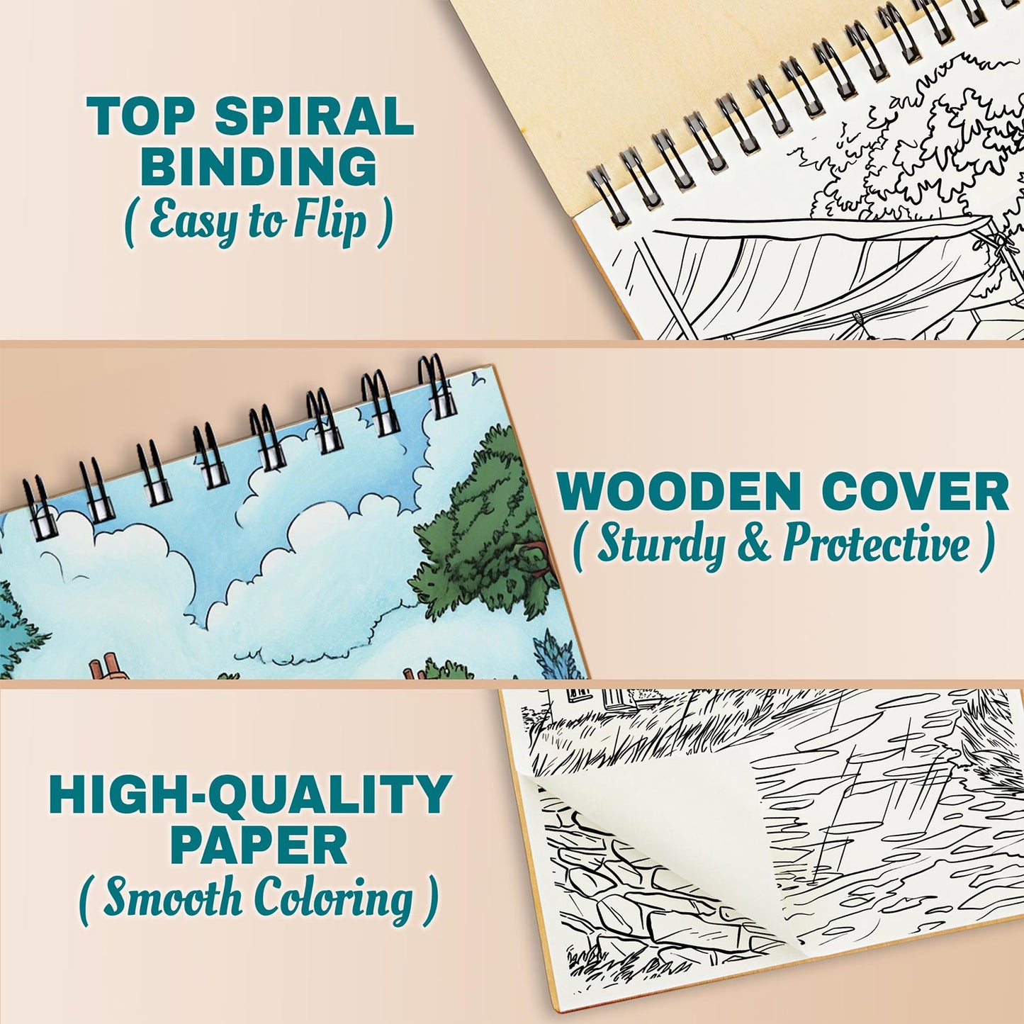 Netecom British Countryside Coloring Pages For Adults