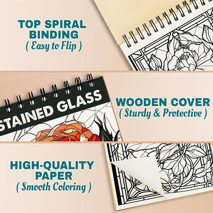 Stained Glass Flowers Coloring Pages For Adults