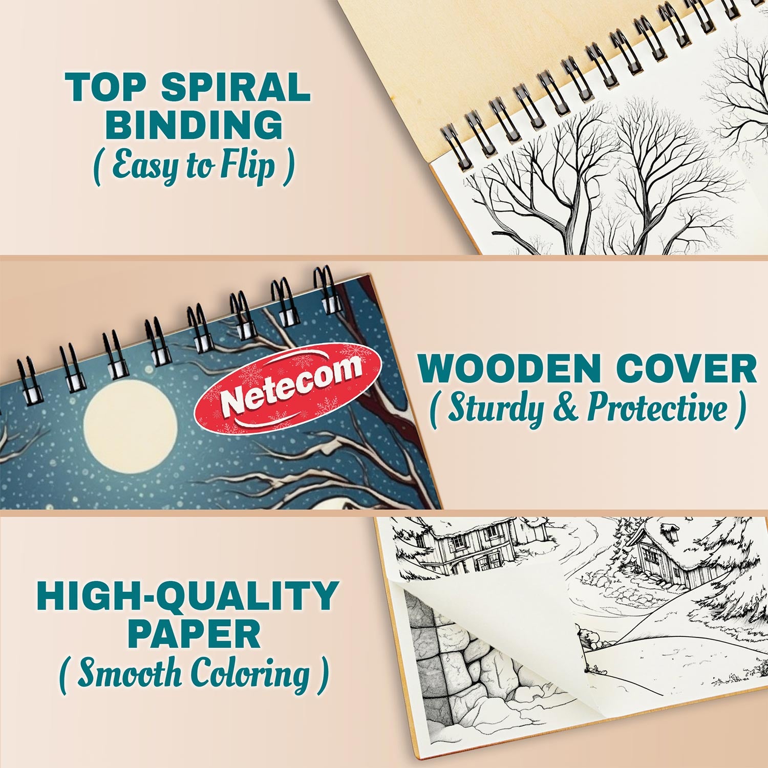 Netecom Winter Village Coloring Pages For Adults