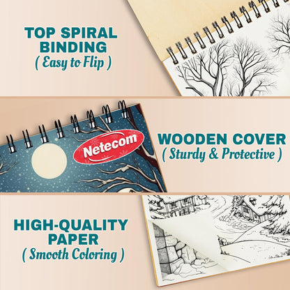 Netecom Winter Village Coloring Pages For Adults
