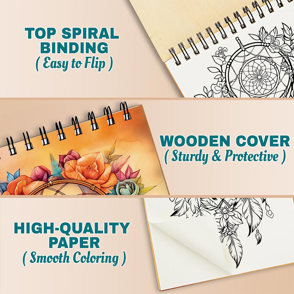 Netecom Dreamcatcher Flowers Coloring Pages For Adults