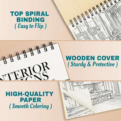 Netecom Interior Design Coloring Pages For Adults