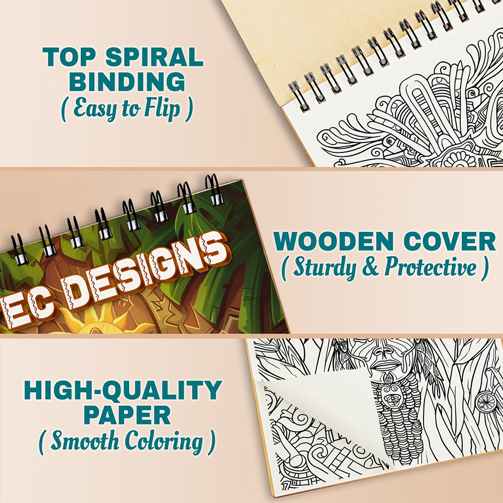 Netecom Aztec Designs Coloring Pages For Adults
