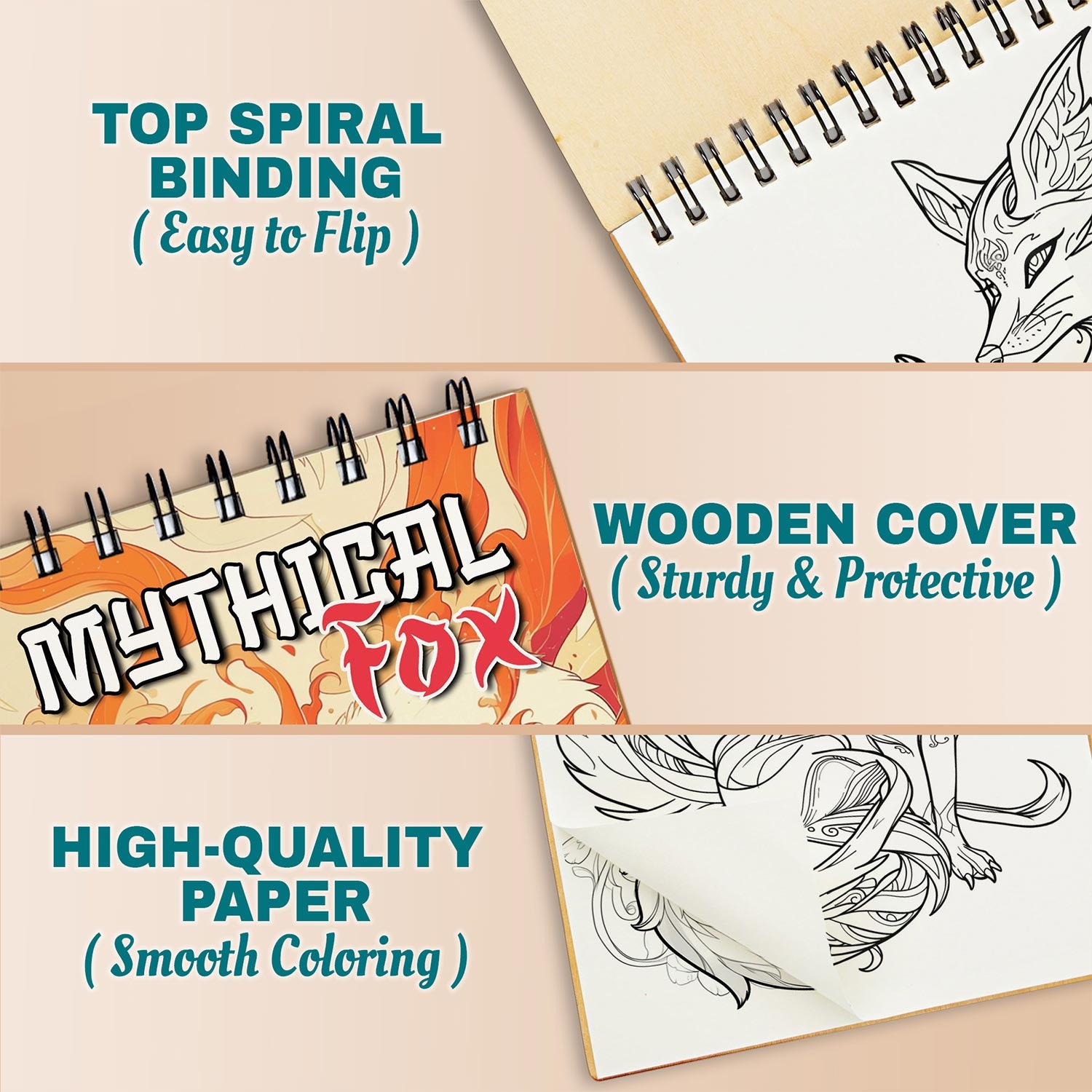 Netecom Mythical Fox Coloring Pages For Adults