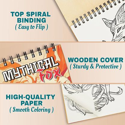 Netecom Mythical Fox Coloring Pages For Adults