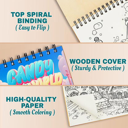 Netecom Candy World Coloring Pages For Adults