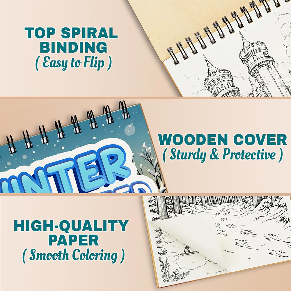 Netecom Winter Enchanted Coloring Pages For Adults