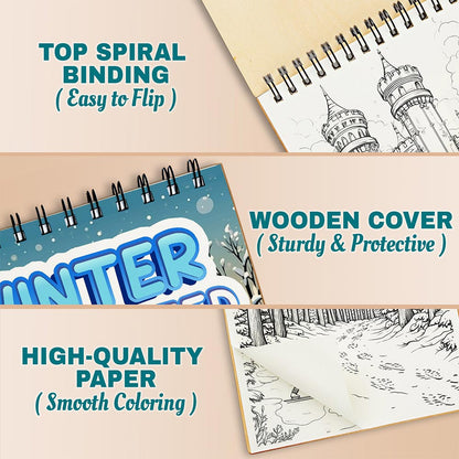 Netecom Winter Enchanted Coloring Pages For Adults