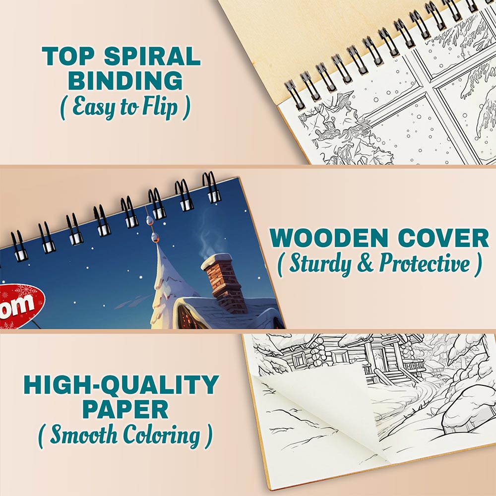 Charming Wintertime Scenes Coloring Pages For Adults