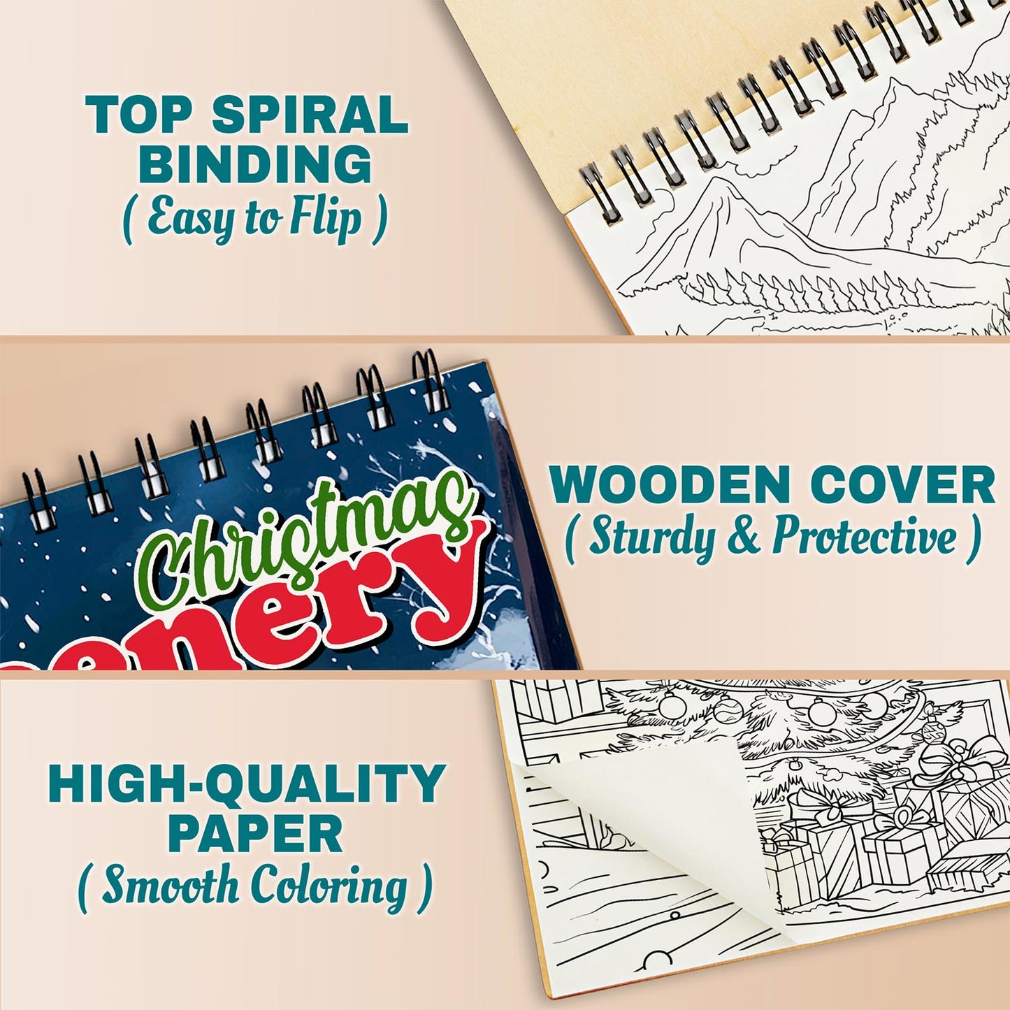 Netecom Christmas Scenery Coloring Pages For Adults