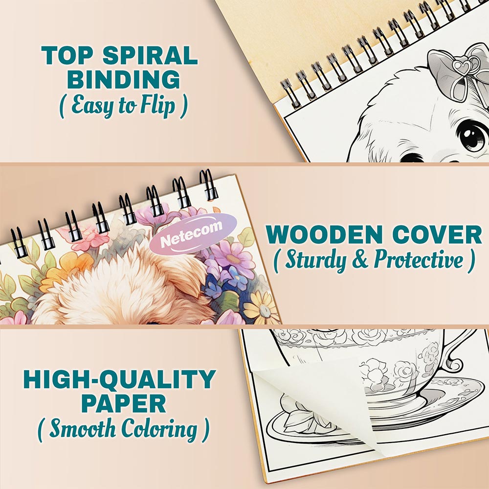Netecom Teacup Puppies Coloring Pages For Adults