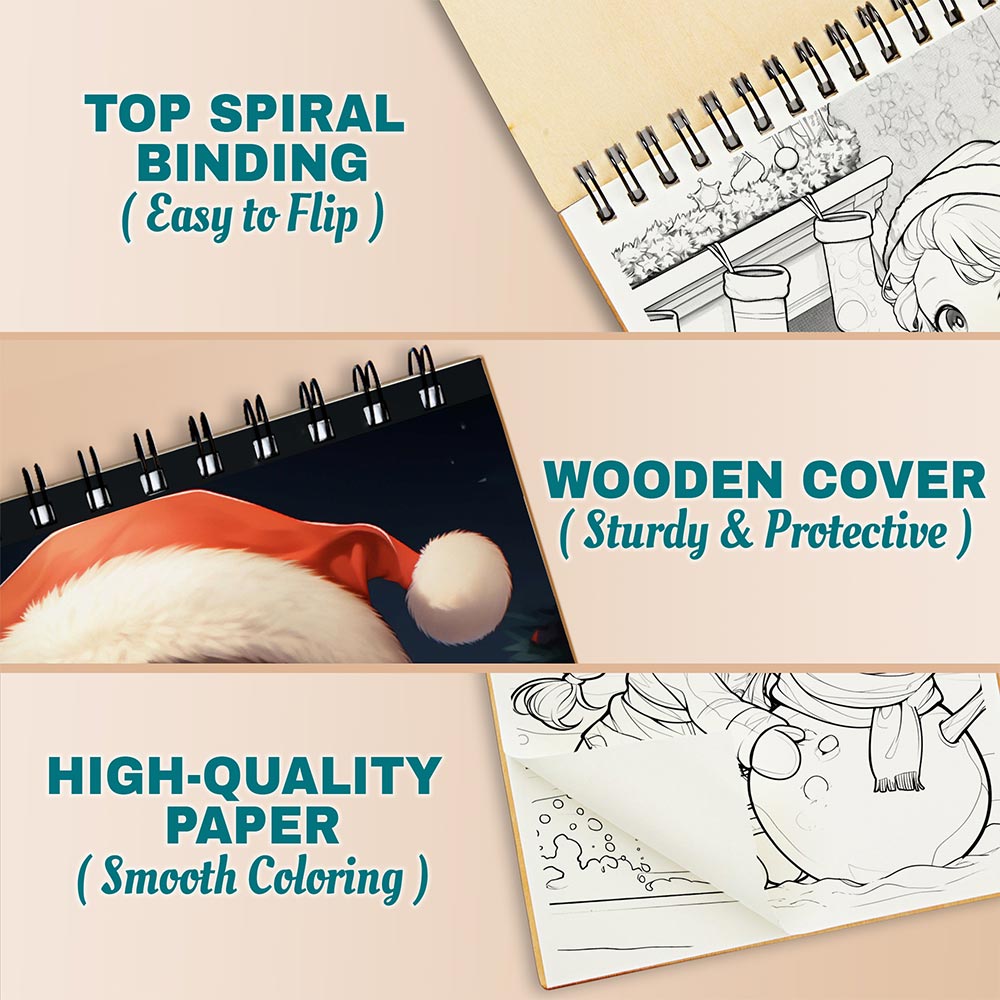 Chibi Girls Christmas Coloring Pages For Adults