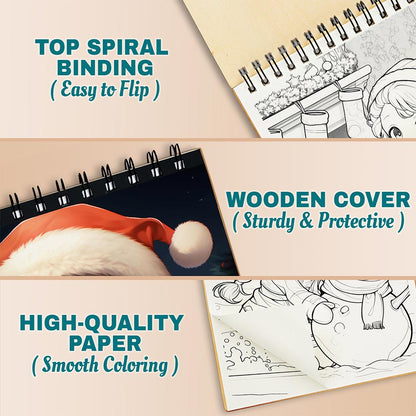 Chibi Girls Christmas Coloring Pages For Adults