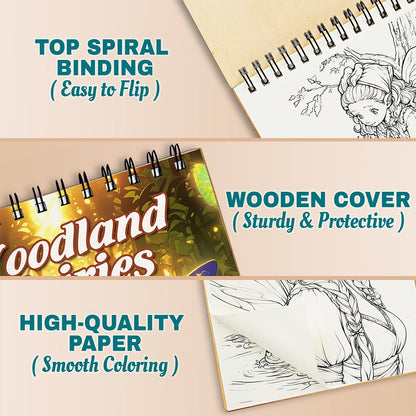 Netecom Woodland Fairies Coloring Pages For Adults