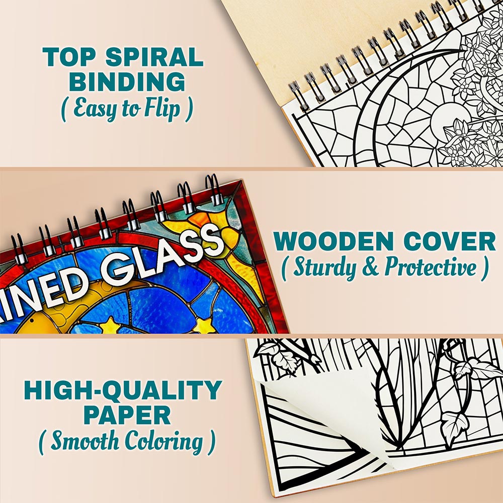 Netecom Stained Glass Night Coloring Pages For Adults