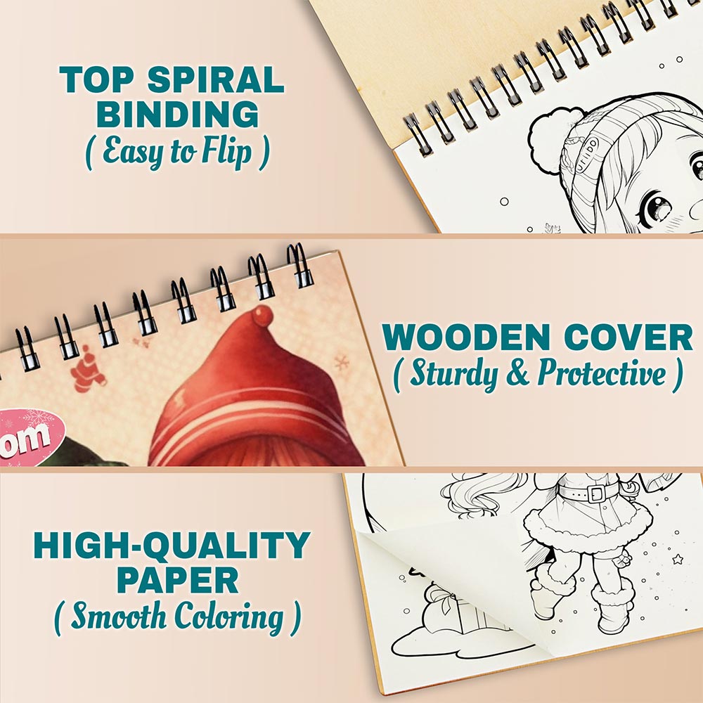 Chibi Girls Christmas Coloring Pages For Adults