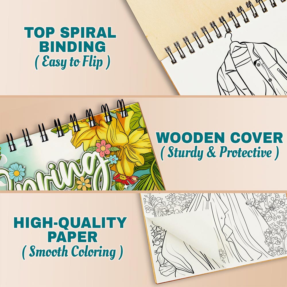 Netecom Spring Fashion Coloring Pages For Adults