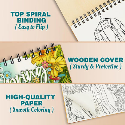 Netecom Spring Fashion Coloring Pages For Adults