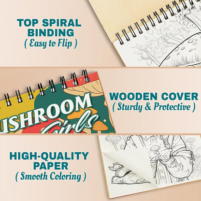Netecom Mushroom Girls Coloring Pages For Adults