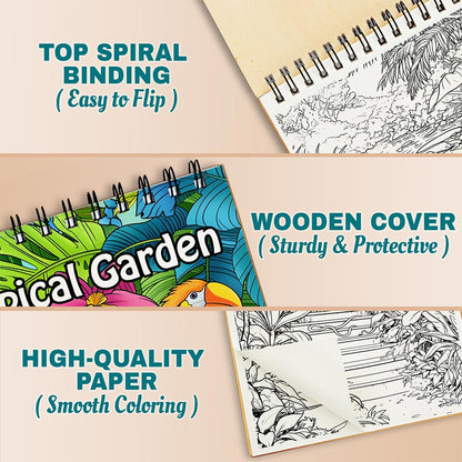 Netecom Tropical Garden Coloring Pages For Adults